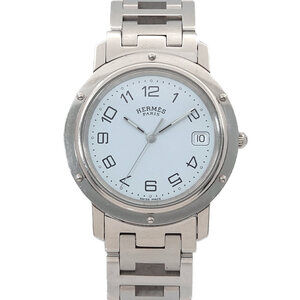 Hermès Clipper CL6 710 Men's Watch with Date, White Quartz Movement